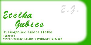 etelka gubics business card